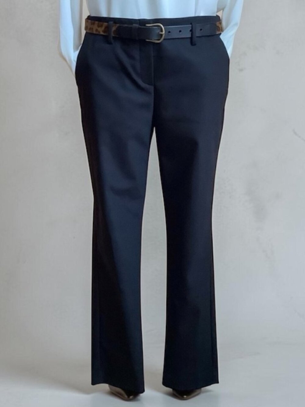 THEORY Black Bedina Pavia Tailored Ankle Trousers Pants 8
